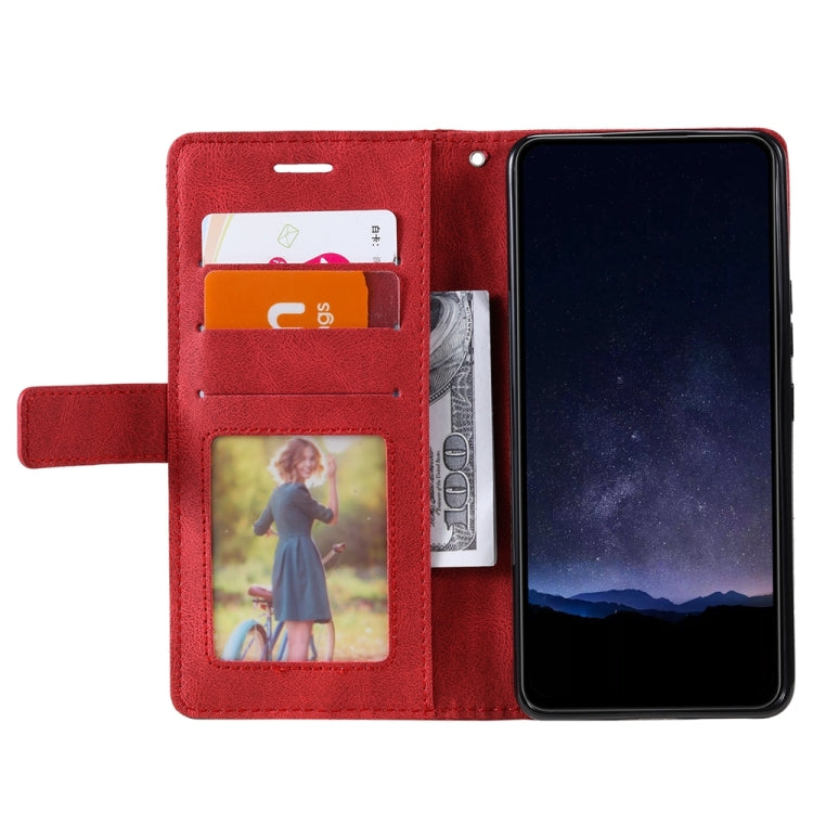 For Samsung Galaxy S25 Ultra 5G Skin Feel Splicing Leather Phone Case(Red) by buy2fix