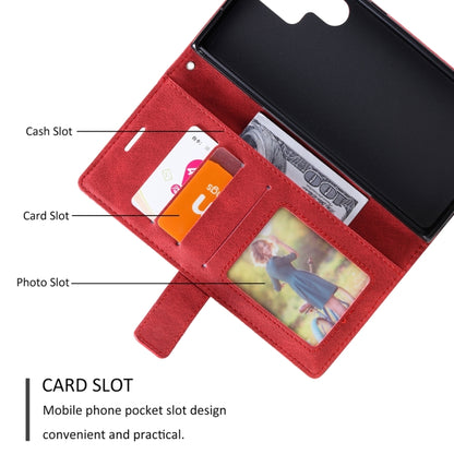 For Samsung Galaxy S25 Ultra 5G Skin Feel Splicing Leather Phone Case(Red) by buy2fix