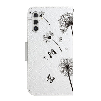 For Samsung Galaxy S25 5G Colored Drawing Pattern Leather Phone Case(Dandelion) by buy2fix