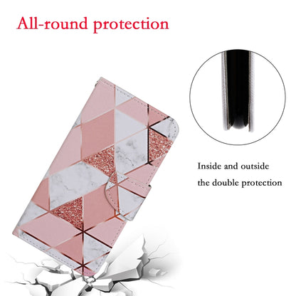 For Samsung Galaxy S25+ 5G Colored Drawing Pattern Leather Phone Case(Marble) by buy2fix