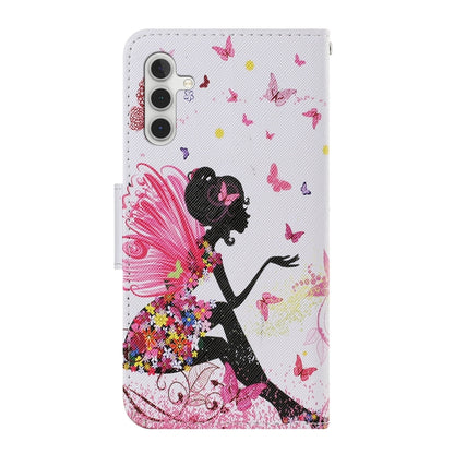 For Samsung Galaxy S25+ 5G Colored Drawing Pattern Leather Phone Case(Dancing Girl) by buy2fix