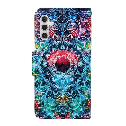 For Samsung Galaxy S25+ 5G Colored Drawing Pattern Leather Phone Case(Mandala) by buy2fix
