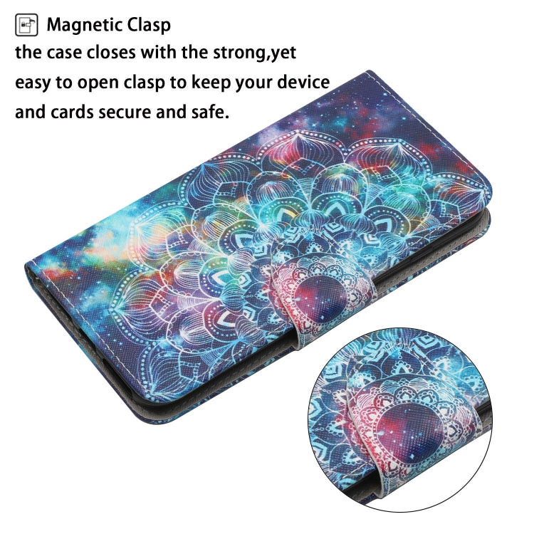 For Samsung Galaxy S25+ 5G Colored Drawing Pattern Leather Phone Case(Star Mandala) by buy2fix