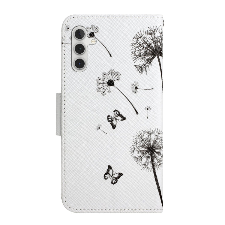 For Samsung Galaxy S25+ 5G Colored Drawing Pattern Leather Phone Case(Dandelion) by buy2fix