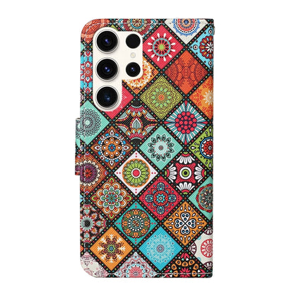 For Samsung Galaxy S25 Ultra 5G Colored Drawing Pattern Leather Phone Case(Ethnic Style) by buy2fix