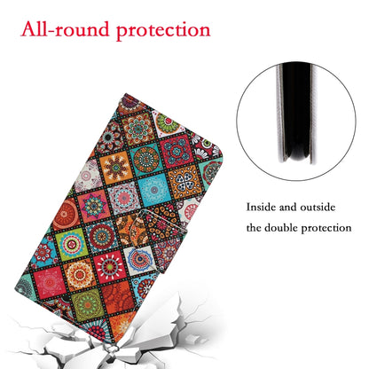 For Samsung Galaxy S25 Ultra 5G Colored Drawing Pattern Leather Phone Case(Ethnic Style) by buy2fix