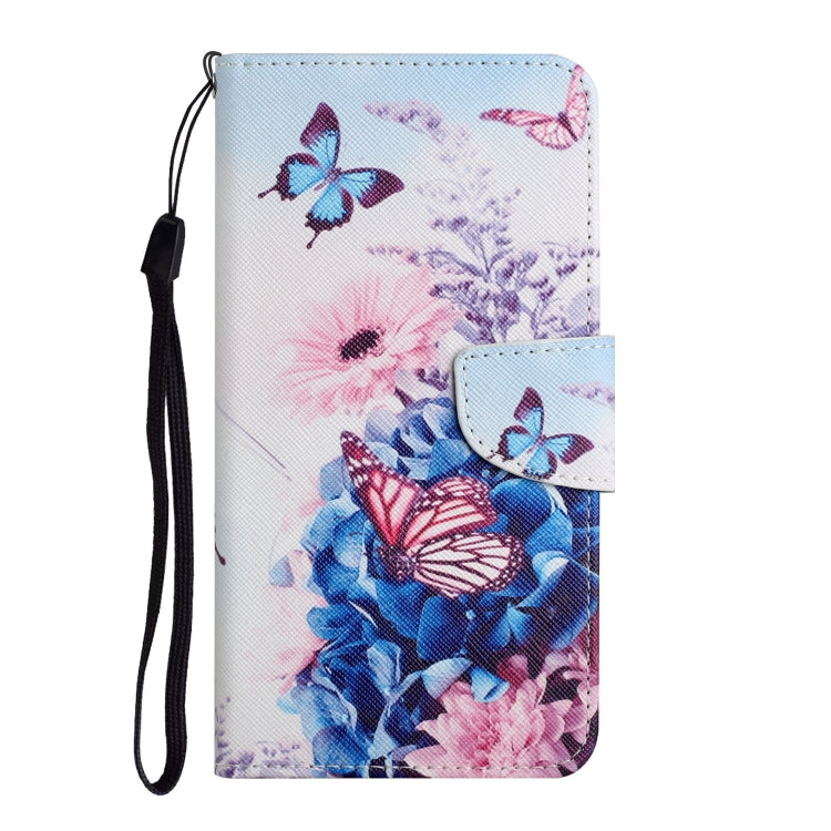 For Samsung Galaxy S25 Ultra 5G Colored Drawing Pattern Leather Phone Case(Purple Butterfly) by buy2fix