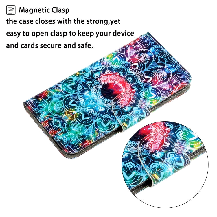 For Samsung Galaxy S25 Ultra 5G Colored Drawing Pattern Leather Phone Case(Mandala) by buy2fix