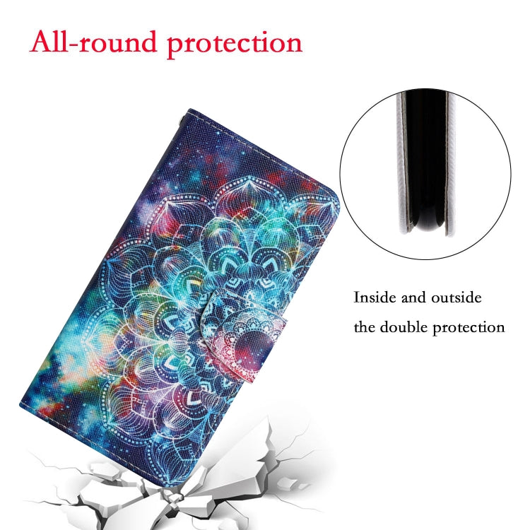 For Samsung Galaxy S25 Ultra 5G Colored Drawing Pattern Leather Phone Case(Star Mandala) by buy2fix