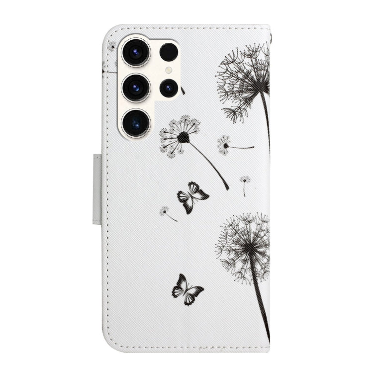For Samsung Galaxy S25 Ultra 5G Colored Drawing Pattern Leather Phone Case(Dandelion) by buy2fix