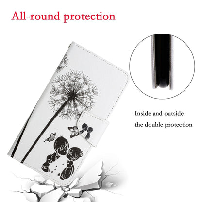 For Samsung Galaxy S25 Ultra 5G Colored Drawing Pattern Leather Phone Case(Dandelion) by buy2fix