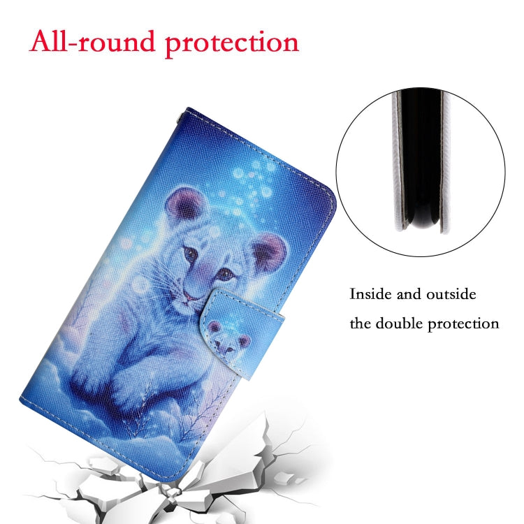 For Samsung Galaxy S25 Ultra 5G Colored Drawing Pattern Leather Phone Case(Little Leopard) by buy2fix