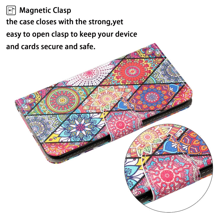 For Samsung Galaxy S25 Ultra 5G Colored Drawing Pattern Leather Phone Case(Diamond Totem) by buy2fix