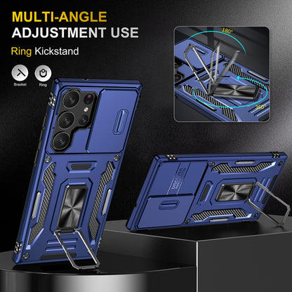 For Samsung Galaxy S25 Ultra 5G Armor PC Hybrid TPU Camera Shield Phone Case(Navy Blue) by buy2fix