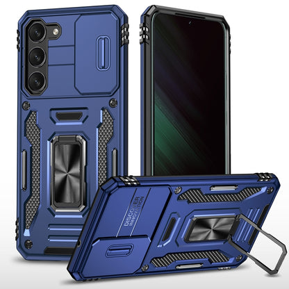 For Samsung Galaxy S25+ 5G Armor PC Hybrid TPU Camera Shield Phone Case(Navy Blue) by buy2fix
