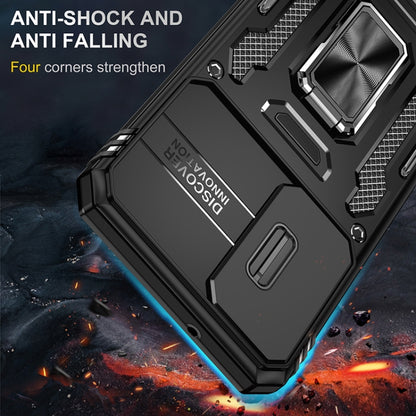 For Samsung Galaxy S25+ 5G Armor PC Hybrid TPU Camera Shield Phone Case(Black) by buy2fix