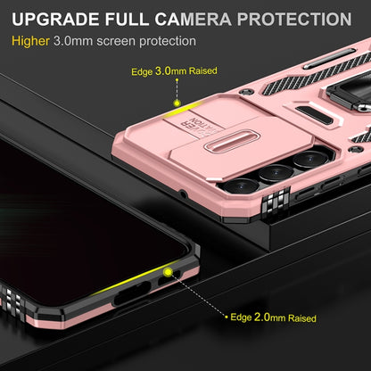 For Samsung Galaxy S25+ 5G Armor PC Hybrid TPU Camera Shield Phone Case(Rose Gold) by buy2fix