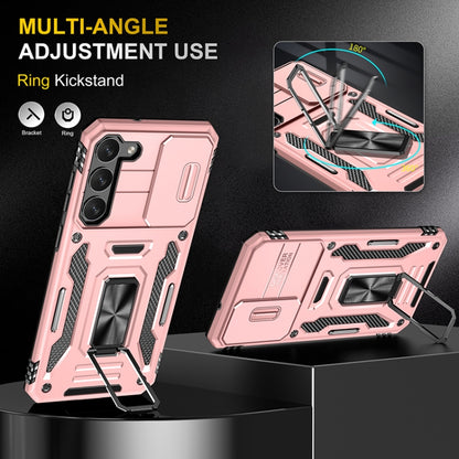 For Samsung Galaxy S25 5G Armor PC Hybrid TPU Camera Shield Phone Case(Rose Gold) by buy2fix
