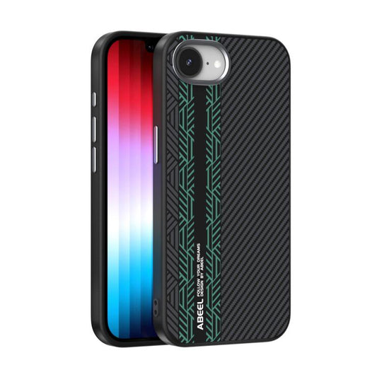 For iPhone 17e / 16e ABEEL 6D Micro Relief MagSafe Magnetic Phone Case(Green)