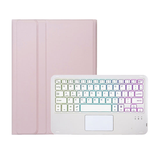 For Huawei MatePad 11.5 S 2024 AH20-AS Ultra-thin Detachable Backlight Bluetooth Keyboard Leather Tablet Case with Touchpad(Pink White) - Huawei Keyboard by buy2fix | Online Shopping UK | buy2fix