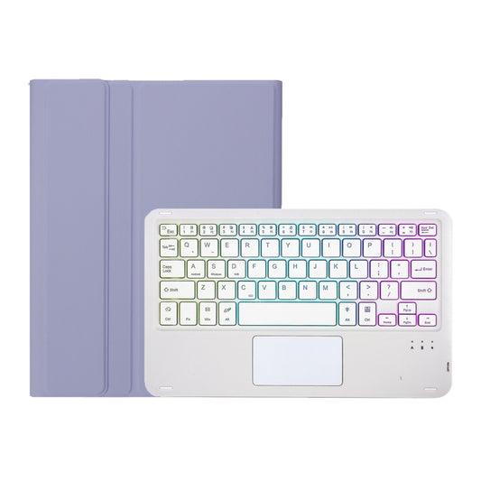 For Honor Pad X9 / X8 Pro 11.5 AH15-AS Ultra-thin Detachable Backlight Bluetooth Keyboard Leather Tablet Case with Touchpad(Lavender White) - Others Keyboard by buy2fix | Online Shopping UK | buy2fix