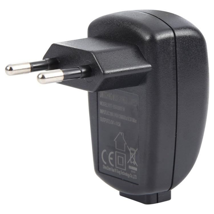 HYT-0500500EW 5V 1A USB Port Power Adapter, Plug Type:EU Plug(Black) - USB Charger by buy2fix | Online Shopping UK | buy2fix