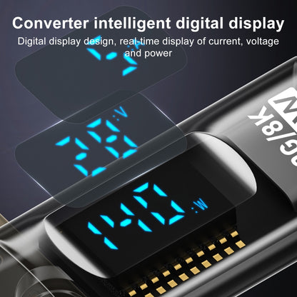 PD 140W Type-C / USB-C to Type-C / USB-C Digital Display Stereo Bend Adapter(Light Black) by buy2fix