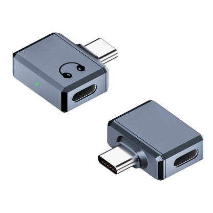 Type-C / USB-C to 8 Pin Earphone Side Bend Adapter(Grey) - Earphone Adapter by buy2fix | Online Shopping UK | buy2fix