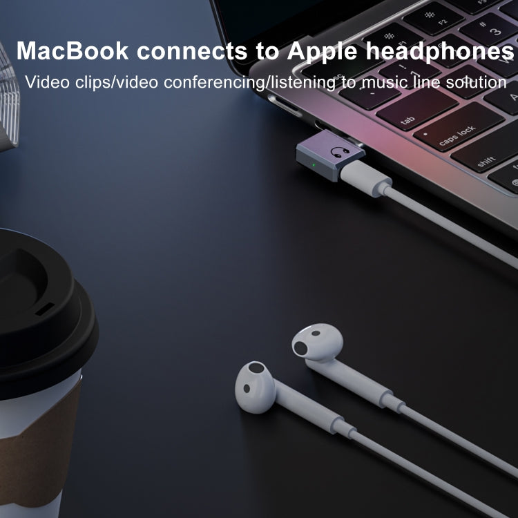 Type-C / USB-C to 8 Pin Earphone Side Bend Adapter(White) - Earphone Adapter by buy2fix | Online Shopping UK | buy2fix