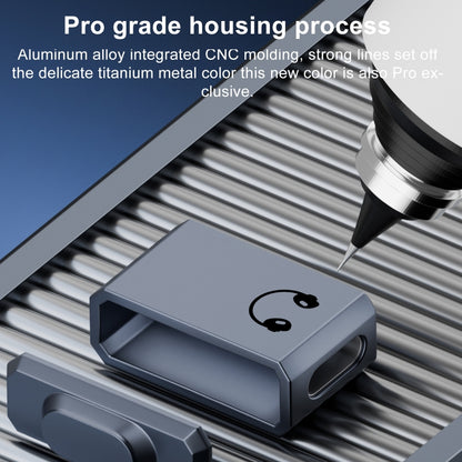 Type-C / USB-C to 8 Pin Earphone Side Bend Adapter(Grey) - Earphone Adapter by buy2fix | Online Shopping UK | buy2fix