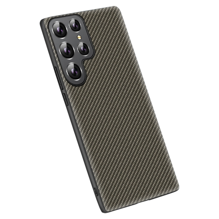 For Samsung Galaxy S25 Ultra 5G Carbon Fiber Texture Printing Phone Case(Gold) by buy2fix
