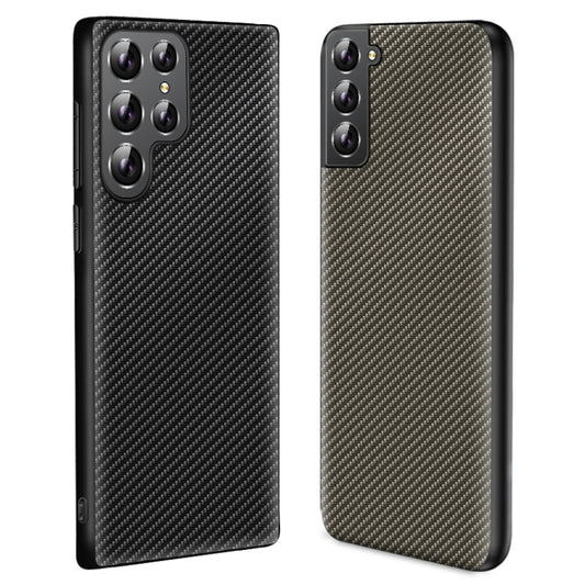 For Samsung Galaxy S25 Ultra 5G Carbon Fiber Texture Printing Phone Case(Gold) by buy2fix