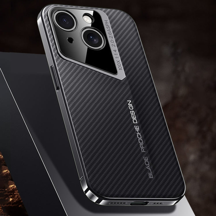 For iPhone 14 Carbon Fiber Texture PC Phone Case(Black) - iPhone 14 Cases by buy2fix | Online Shopping UK | buy2fix
