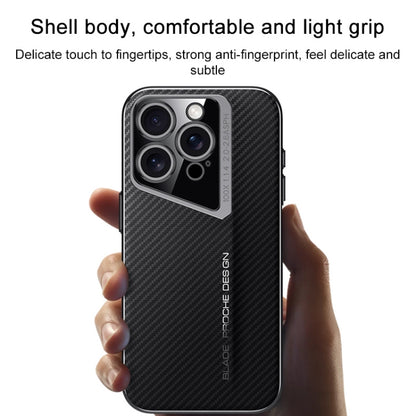For iPhone 14 Carbon Fiber Texture PC Phone Case(White) - iPhone 14 Cases by buy2fix | Online Shopping UK | buy2fix
