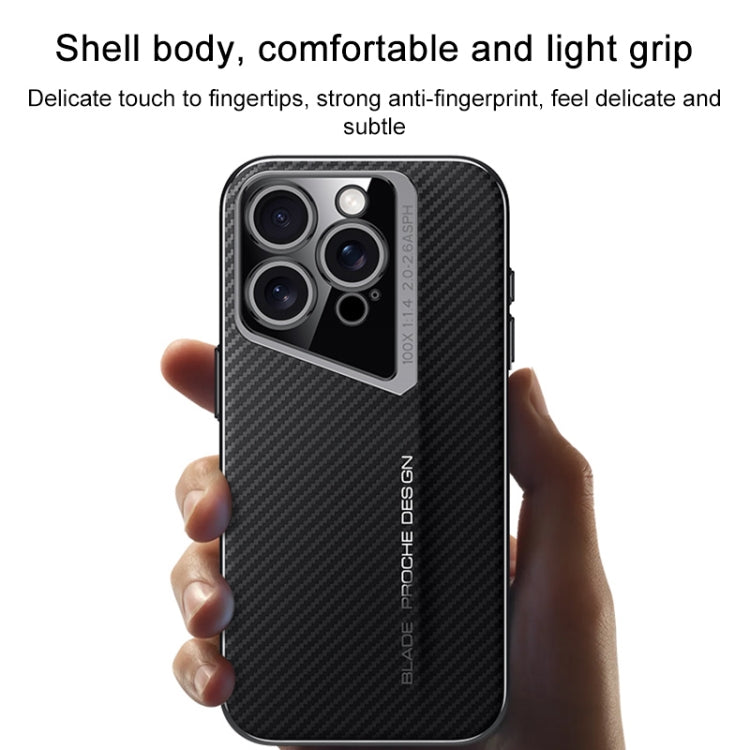 For iPhone 15 Pro Max Carbon Fiber Texture PC Phone Case(White) - iPhone 15 Pro Max Cases by buy2fix | Online Shopping UK | buy2fix