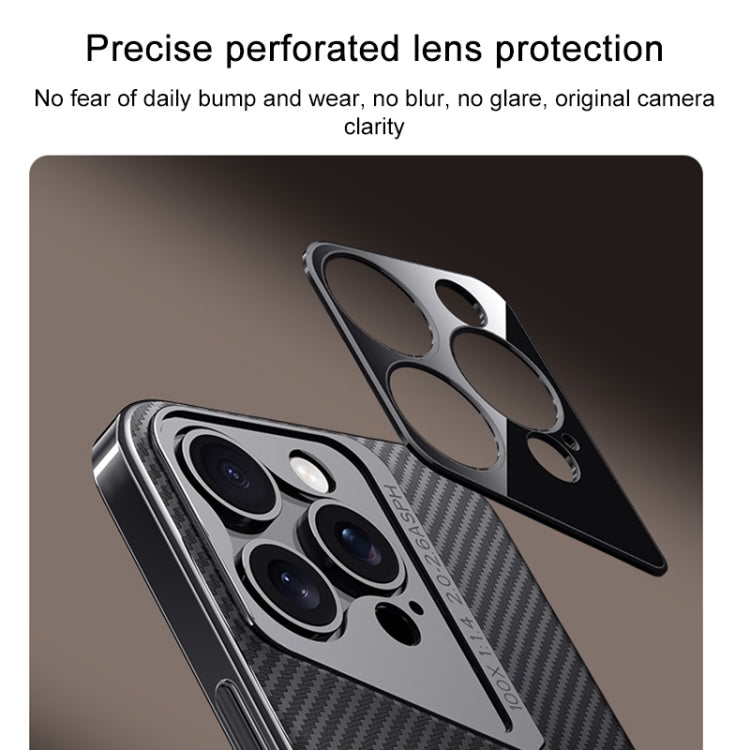 For iPhone 15 Pro Max Carbon Fiber Texture PC Phone Case(White) - iPhone 15 Pro Max Cases by buy2fix | Online Shopping UK | buy2fix