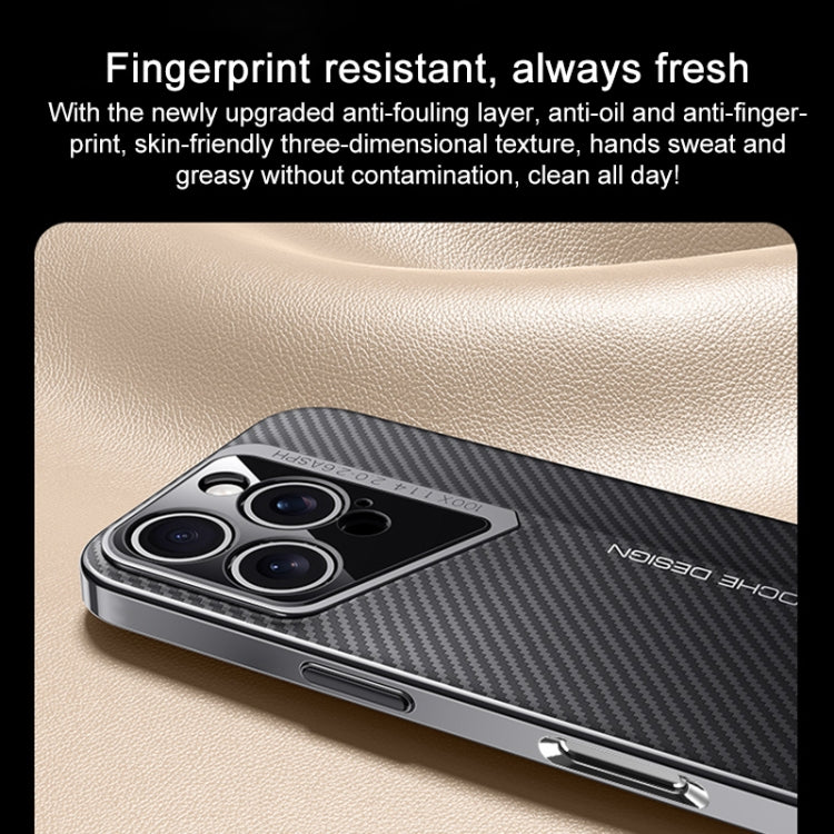 For iPhone 16 Pro Max Carbon Fiber Texture PC Phone Case(Black) - iPhone 16 Pro Max Cases by buy2fix | Online Shopping UK | buy2fix
