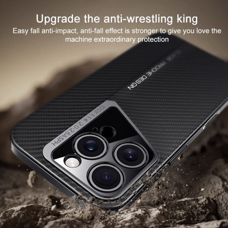 For iPhone 14 Carbon Fiber Texture PC Phone Case(White) - iPhone 14 Cases by buy2fix | Online Shopping UK | buy2fix