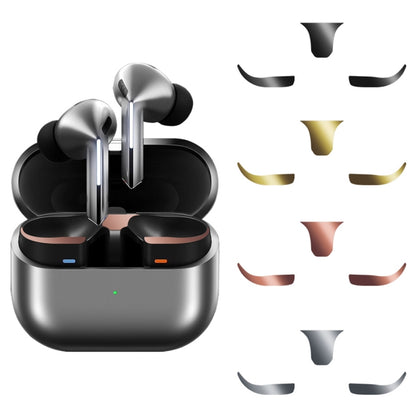 For Samsung Galaxy Buds3 Pro Bluetooth Earphone Charging Box Metal Stickers(Gold) - Protective Sticker by buy2fix | Online Shopping UK | buy2fix