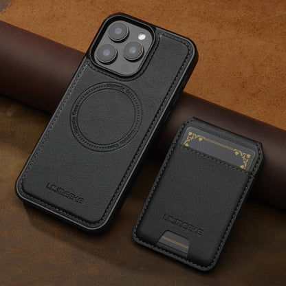 For iPhone 15 Pro LC.IMEEKE L3 Series Detachable RFID Card Bag Magsafe Phone Case(Black) - iPhone 15 Pro Cases by LC.IMEEKE | Online Shopping UK | buy2fix