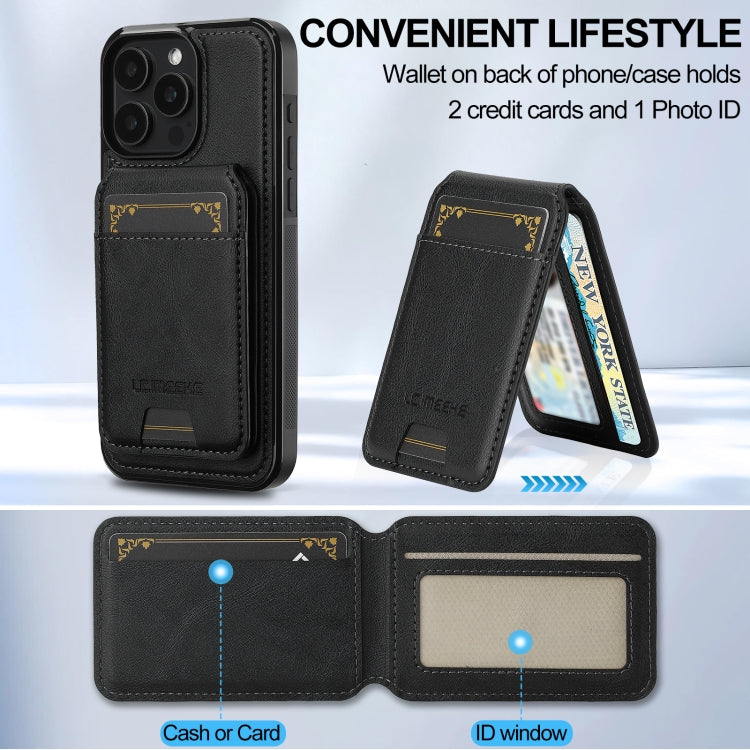 For iPhone 15 Pro LC.IMEEKE L3 Series Detachable RFID Card Bag Magsafe Phone Case(Black) - iPhone 15 Pro Cases by LC.IMEEKE | Online Shopping UK | buy2fix
