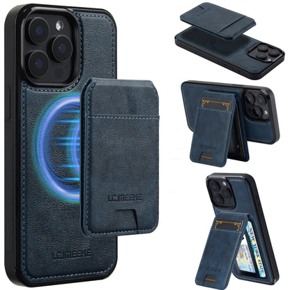 For iPhone 15 Pro LC.IMEEKE L3 Series Detachable RFID Card Bag Magsafe Phone Case(Blue) - iPhone 15 Pro Cases by LC.IMEEKE | Online Shopping UK | buy2fix
