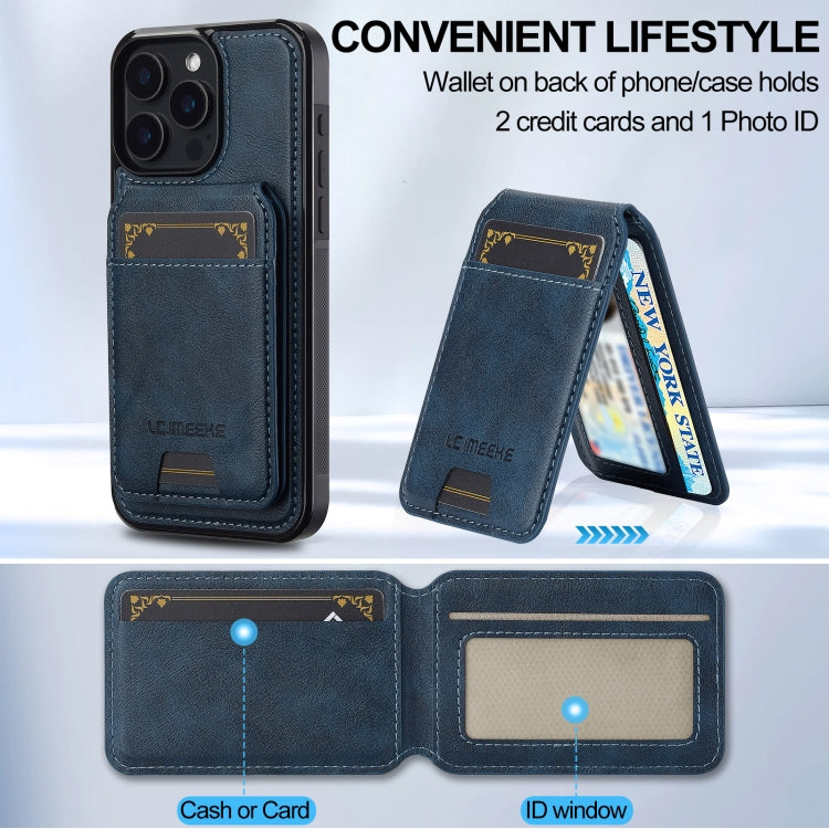For iPhone 15 Pro LC.IMEEKE L3 Series Detachable RFID Card Bag Magsafe Phone Case(Blue) - iPhone 15 Pro Cases by LC.IMEEKE | Online Shopping UK | buy2fix