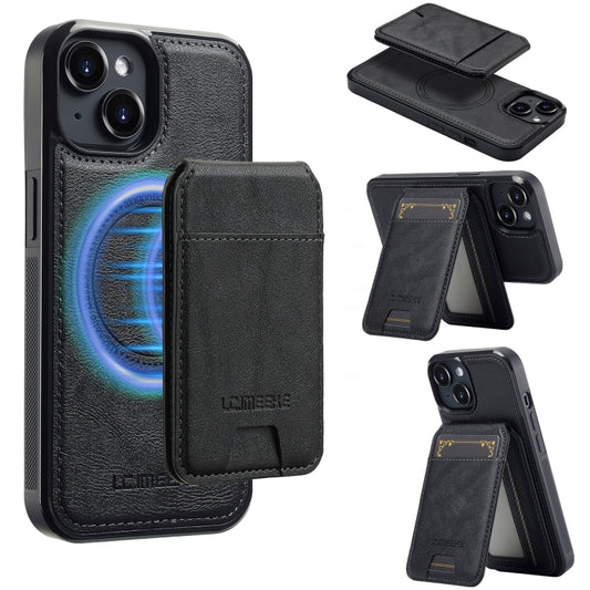 For iPhone 14 / 13 LC.IMEEKE L3 Series Detachable RFID Card Bag Magsafe Phone Case(Black) - iPhone 14 Cases by LC.IMEEKE | Online Shopping UK | buy2fix