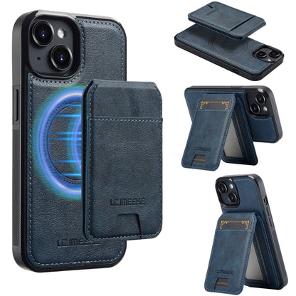 For iPhone 14 / 13 LC.IMEEKE L3 Series Detachable RFID Card Bag Magsafe Phone Case(Blue) - iPhone 14 Cases by LC.IMEEKE | Online Shopping UK | buy2fix