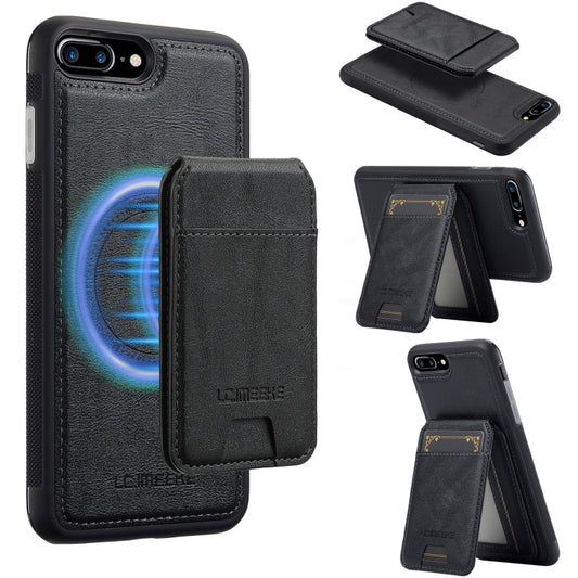For iPhone SE 2022 / 2020 LC.IMEEKE L3 Series Detachable RFID Card Bag Magsafe Phone Case(Black) - iPhone SE 2022 / 2020 / 8 / 7 Cases by LC.IMEEKE | Online Shopping UK | buy2fix