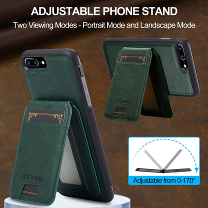 For iPhone SE 2022 / 2020 LC.IMEEKE L3 Series Detachable RFID Card Bag Magsafe Phone Case(Green) - iPhone SE 2022 / 2020 / 8 / 7 Cases by LC.IMEEKE | Online Shopping UK | buy2fix