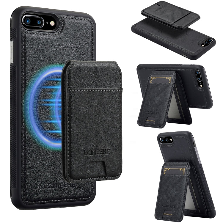 For iPhone 8 Plus / 7 Plus LC.IMEEKE L3 Series Detachable RFID Card Bag Magsafe Phone Case(Black) - More iPhone Cases by LC.IMEEKE | Online Shopping UK | buy2fix