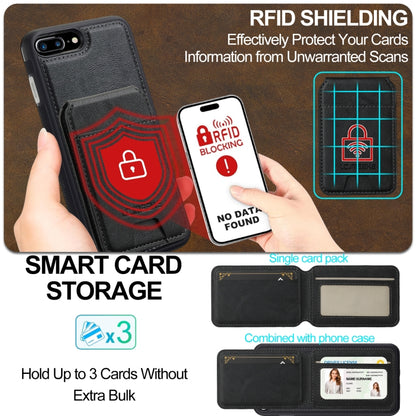 For iPhone 8 Plus / 7 Plus LC.IMEEKE L3 Series Detachable RFID Card Bag Magsafe Phone Case(Black) - More iPhone Cases by LC.IMEEKE | Online Shopping UK | buy2fix