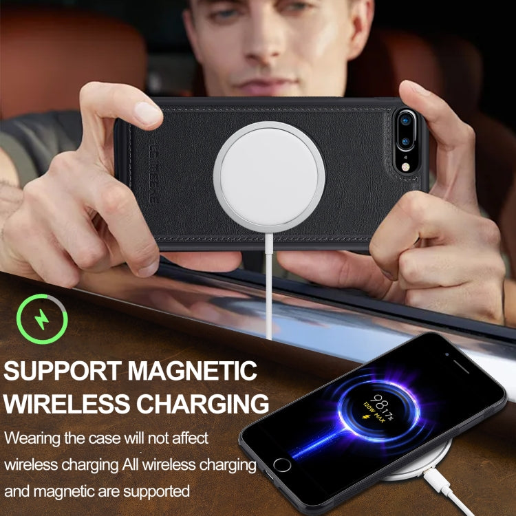 For iPhone 8 Plus / 7 Plus LC.IMEEKE L3 Series Detachable RFID Card Bag Magsafe Phone Case(Black) - More iPhone Cases by LC.IMEEKE | Online Shopping UK | buy2fix